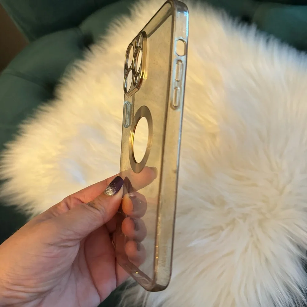 Shimmer Gold Clear Case for IPhone 13 Pro Max